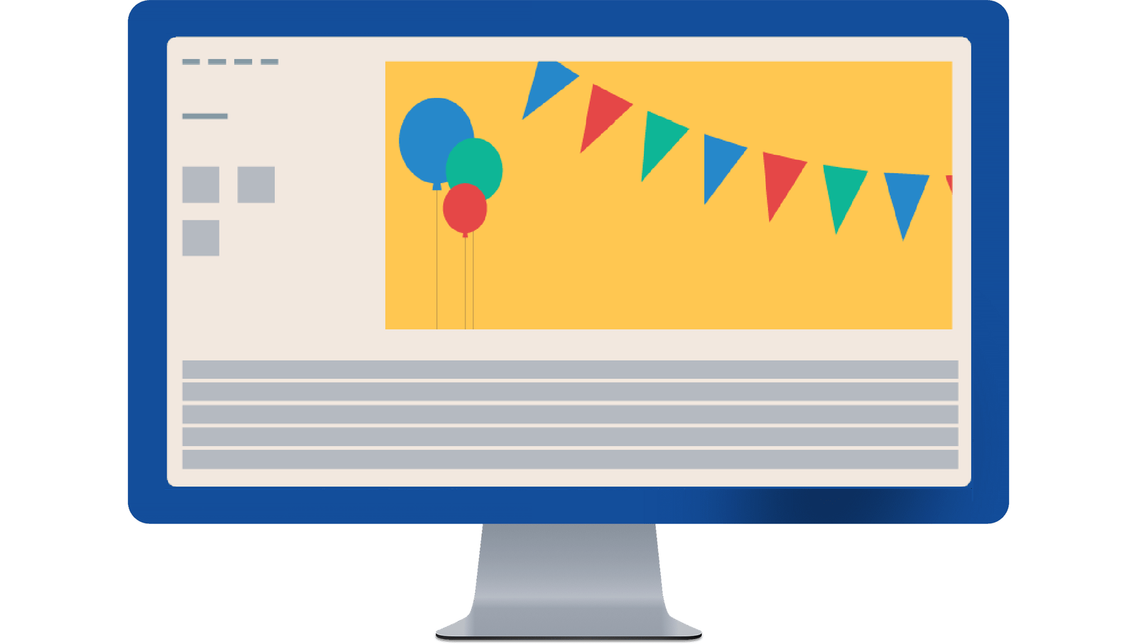 Website preview on imac